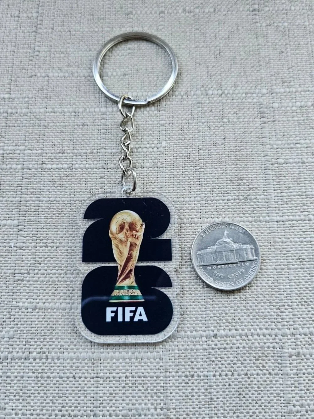 Fifa World Cup 2026 Keychain Keys Holder Black Keyring New